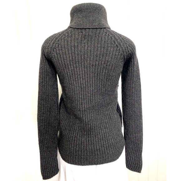 NWT Massimo Dutti Sheephair Fur Pullover Sweater Knit Long Sleeve Gray S - Picture 5 of 9